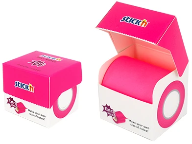 Stickxb4N Lipnūs lapeliai StickN 21904 50mmx10m neoninės purpurinės spalvos ritinyje