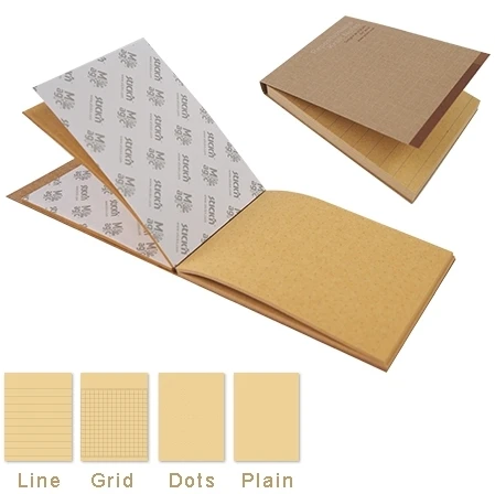 Lipnūs lapeliai StickN Kraft Magic pads, 102x76mm, 80 lapelių x 4 spalvos