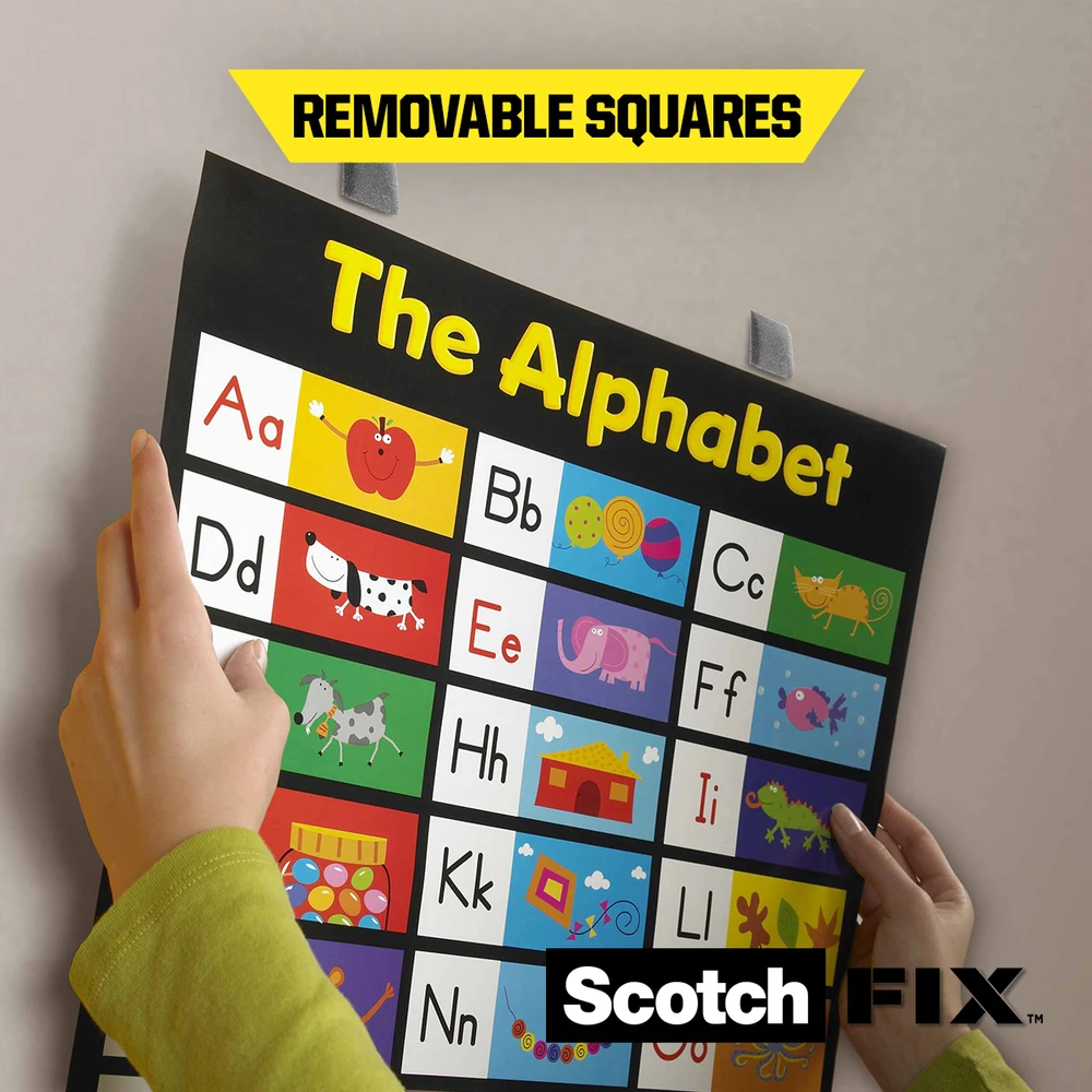 Lipnūs montavimo kvadratėliai Scotch-FIX™ 108 12,7mm x 12,7mm 64vnt/pak