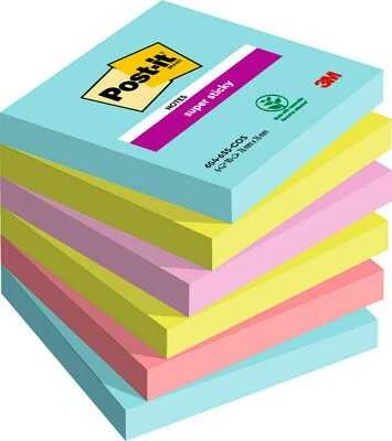 Lipnus užrašų lapeliai 3M Post-it® Super Sticky Cosmic, 76mmx76mm, 6vnt. po 90 lapelių