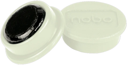Magnetai Nobo, 24mm, baltos spalvos, 10 vnt./pak.
