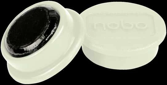 Magnetai Nobo, 24mm, baltos spalvos, 10 vnt./pak.