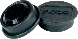 Magnetai Nobo, 24mm, juodos spalvos, 10 vnt./pak.