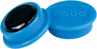 Magnetai Nobo, 24mm, mėlynos spalvos, 10 vnt./pak.