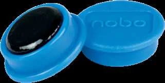 Magnetai Nobo, 24mm, mėlynos spalvos, 10 vnt./pak.