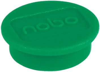 Magnetai Nobo, 24mm, žalios spalvos, 10 vnt./pak.