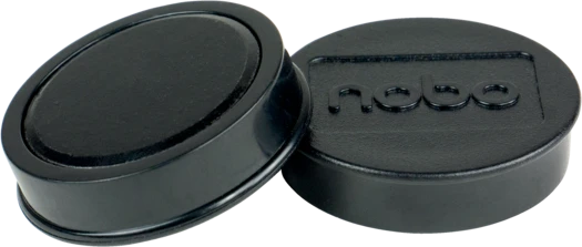 Magnetai Nobo, 38mm, juodos spalvos, 10 vnt./pak.