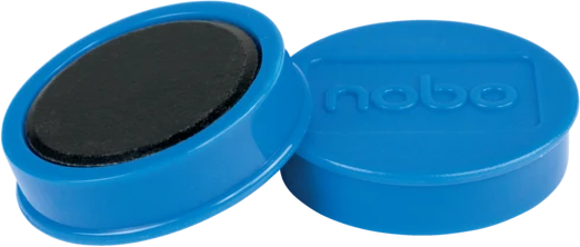 Baltosios lentos magnetai Nobo, 38mm, 10 vnt., mėlynos spalvos