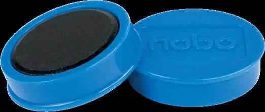 Baltosios lentos magnetai Nobo, 38mm, 10 vnt., mėlynos spalvos