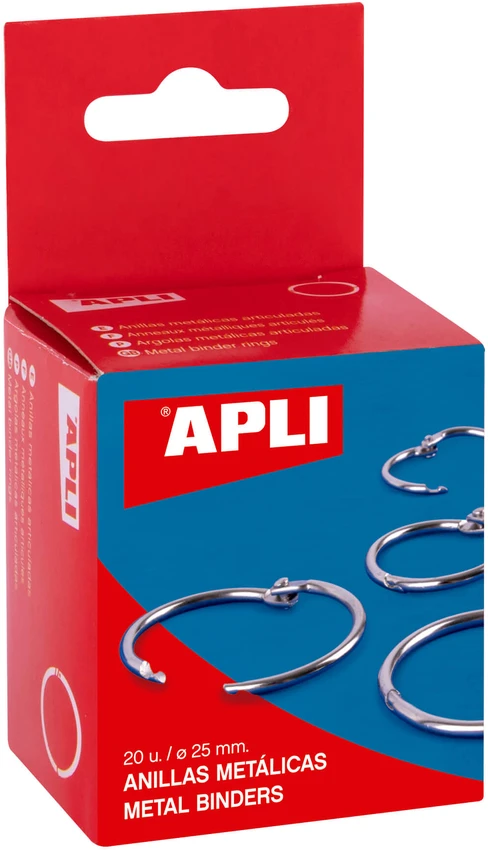 Metaliniai žiedai Apli, Ø25 mm, 20 vnt.