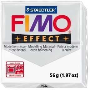 Modelinas FIMO EFFECT, 57 g, permatoma balta sp.