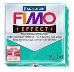 Modelinas FIMO EFFECT, 57 g, permatoma žalia sp.
