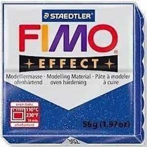 Modelinas FIMO EFFECT, 57 g, su blizgučiais, mėlyna sp.