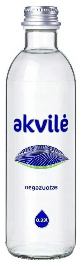 Natūralus mineralinis vanduo Akvilė, negazuotas, stikliniame buteliuke 0.33l (D)