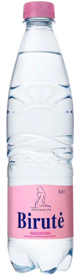 Natūralus mineralinis vanduo Birutė 0.5l gazuotas, plastikiniame butelyje (D)