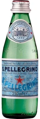 Natūralus mineralinis vanduo S.Pellegrino, gazuotas, stikliniame buteliuke, 0.25l (D)