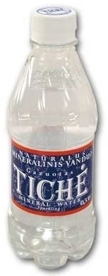 Natūralus mineralinis vanduo Tichė, gazuotas, plastikiniame butelyje, 0.33l (D)