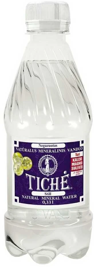 Natūralus mineralinis vanduo Tichė, negazuotas, plastikiniame buteliuke, 0.33l (D)