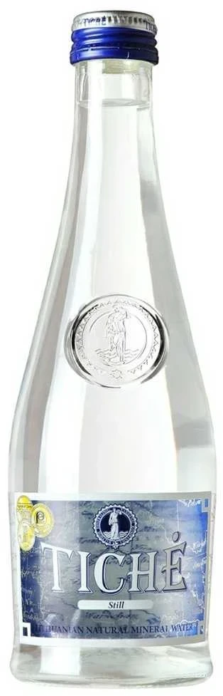 Natūralus mineralinis vanduo Tichė, negazuotas, stikliniame buteliuke, 0.33l (D)