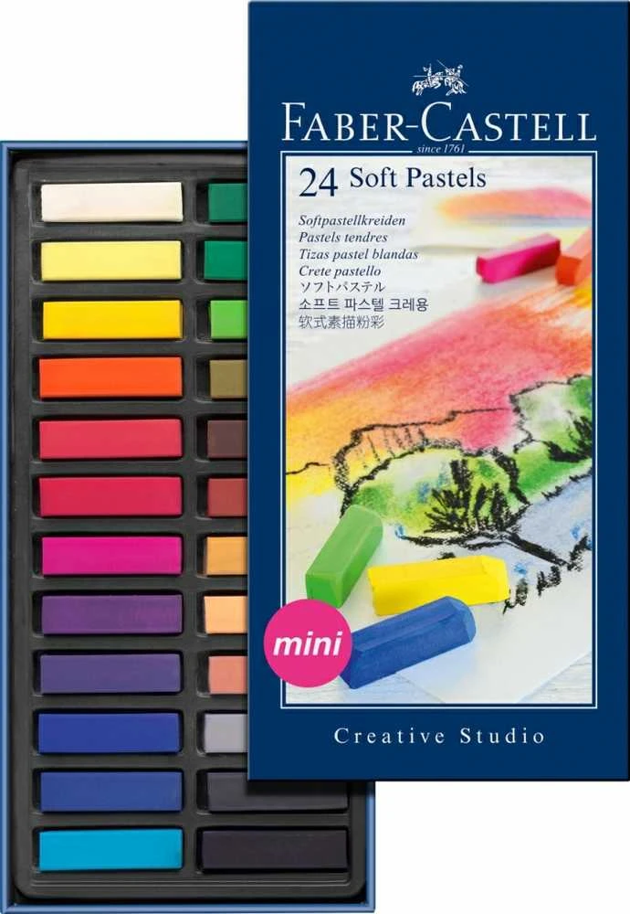 Pastelinės kreidelės Faber-Castell Mini Creative Studio, 24 spalvos
