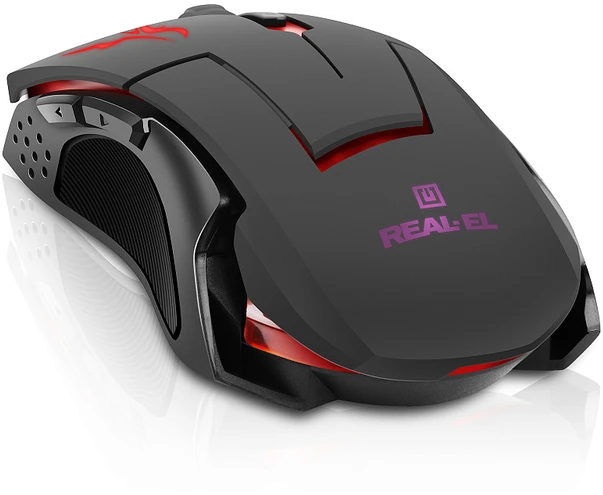 Pelė žaidimams REAL-EL RM-520 Gaming, juodos spalvos