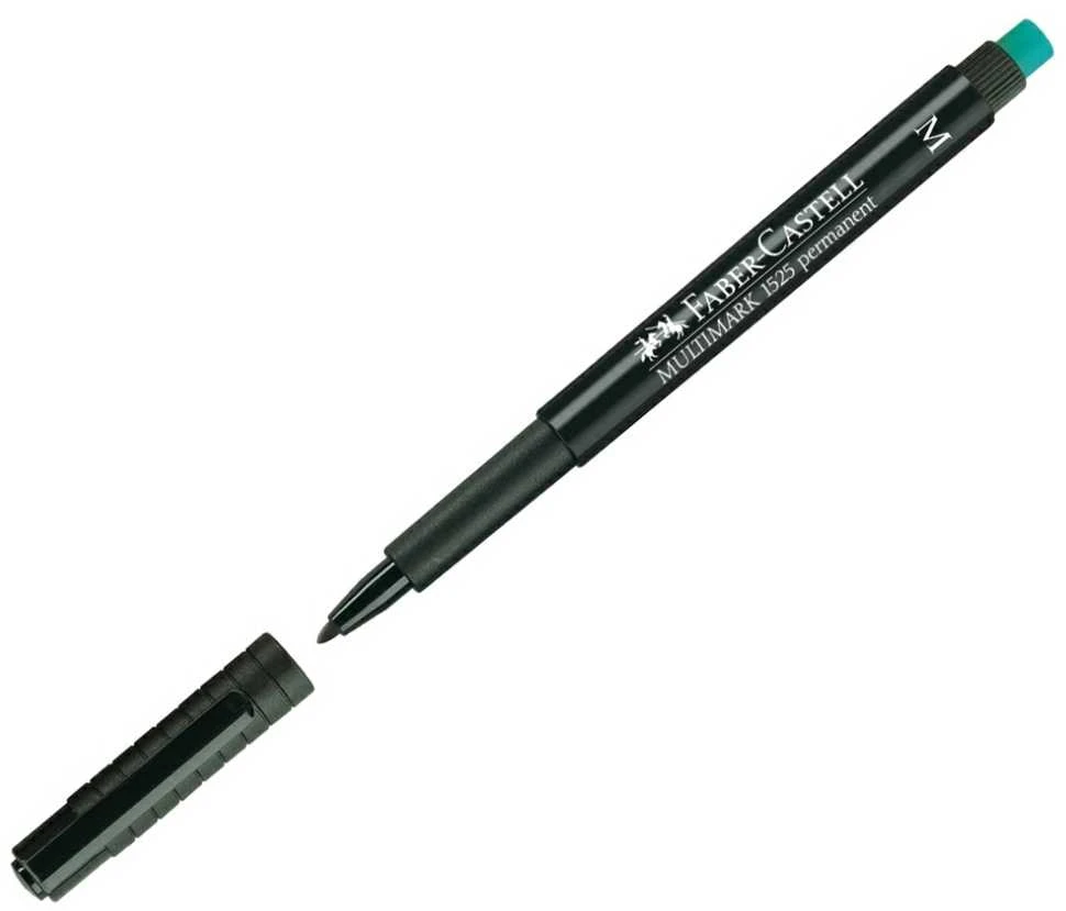 Žymeklis permanentinis Faber-Castell 1525 M, 1.0 mm, juodas 1213-041