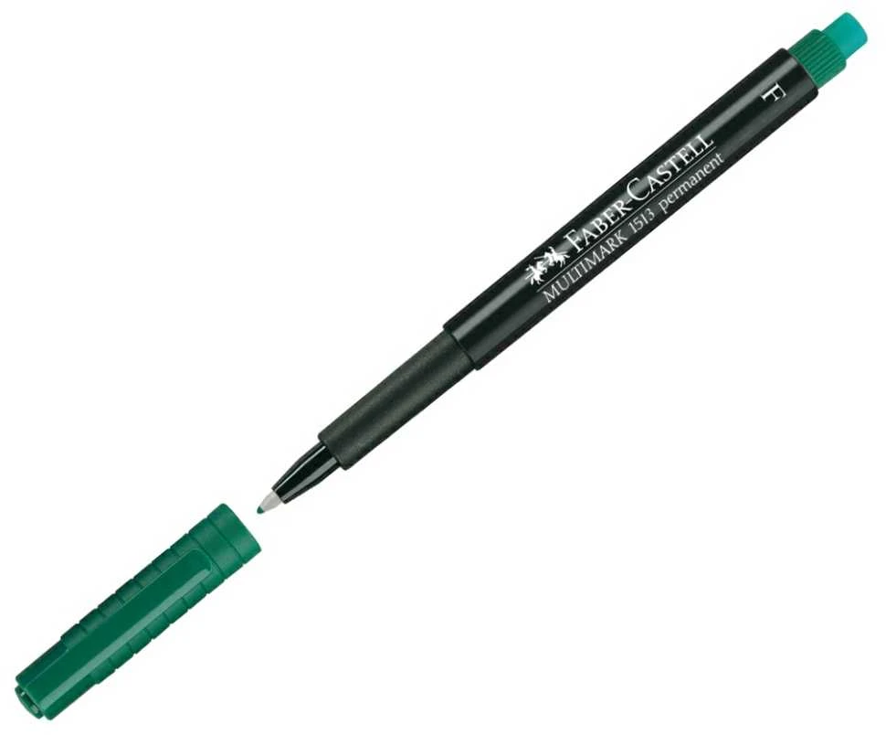 <strong>Žymeklis permanentinis Faber-Castell 1513 F, 0.6 mm, žalias 1213-045</strong>