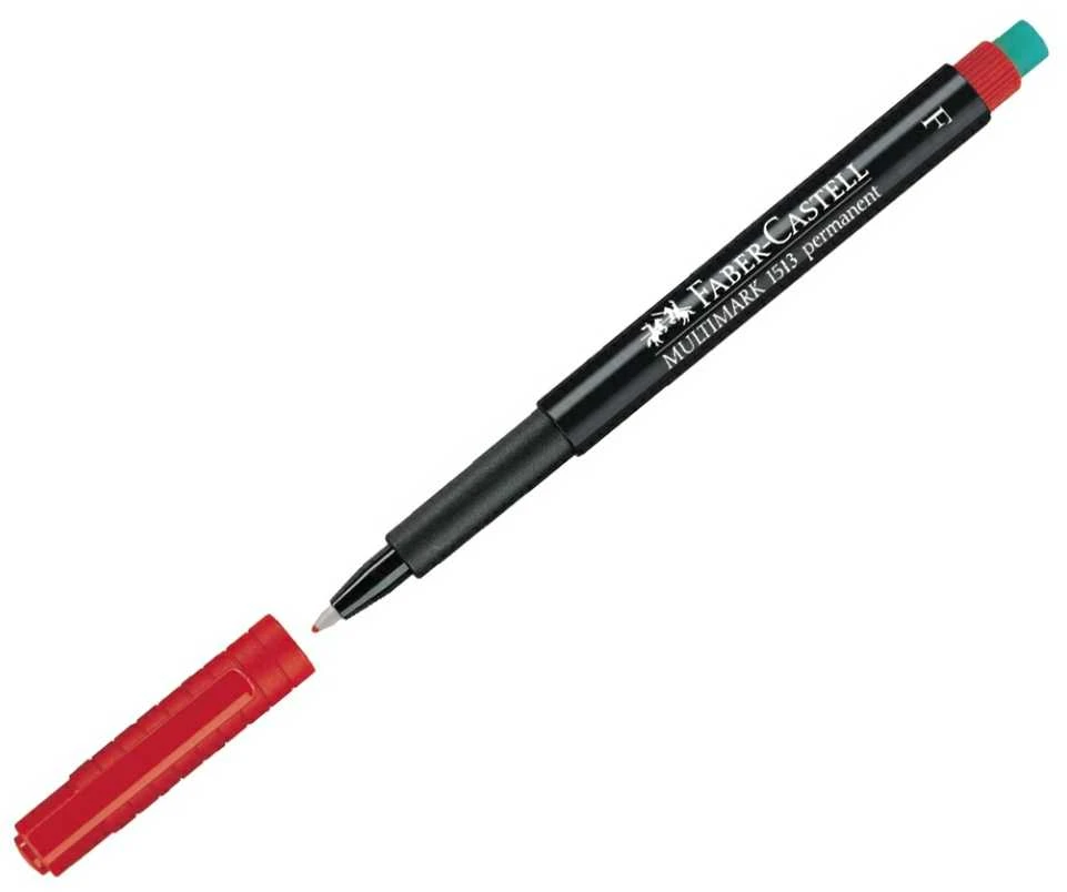 <strong>Žymeklis permanentinis Faber-Castell 1513 F, 0.6 mm, raudonas 1213-048</strong>