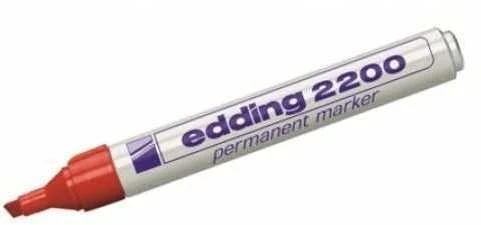 Permanentinis žymeklis Edding 2200c, kirstu galiuku, 1-5mm, raudonos spalvos