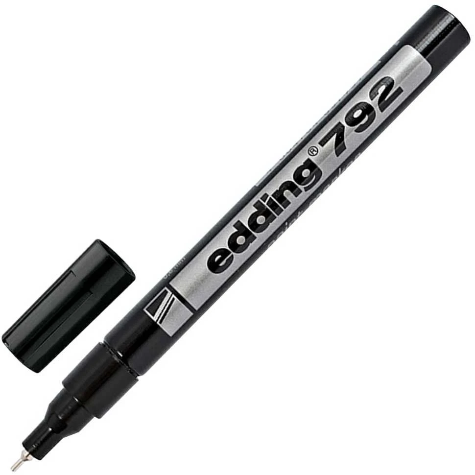 Permanentinis žymeklis Edding 792, 0,8mm, juodos spalvos