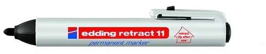 Permanentinis žymeklis Edding Retract 11, apvaliu galiuku, 1.5-3mm, automatinis, juodos spalvos