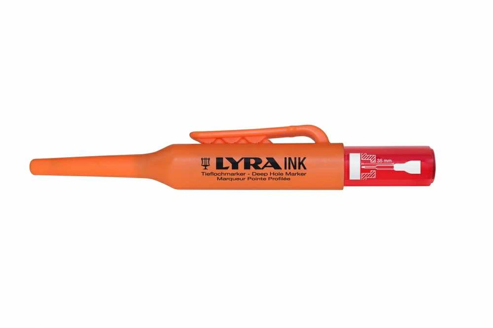 Permanentinis žymeklis Lyra Ink, statybinis, raudonos spalvos