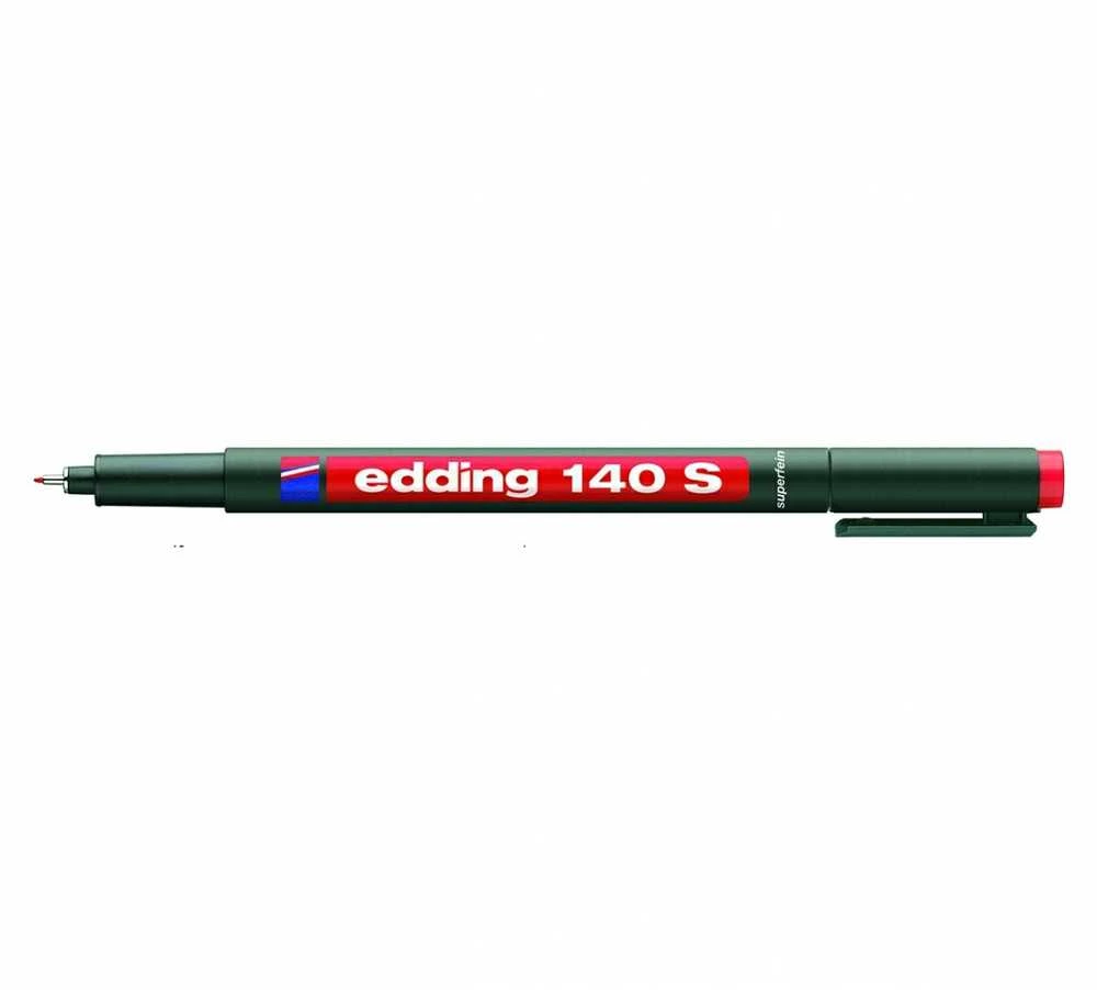 Permanentinis žymeklis-rašiklis Edding 140S OHP, apvaliu galiuku, 0.3mm, raudonos spalvos