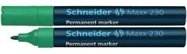 Permanentinis žymeklis Schneider 230, 1-3mm, apvaliu galiuku, žalios spalvos