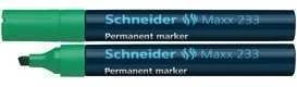 Permanentinis žymeklis Schneider 233, 1-5mm, kirstu galiuku, žalios spalvos