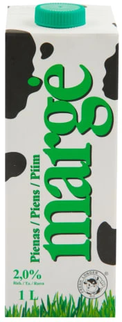 Pienas Margė, 2%, 1L