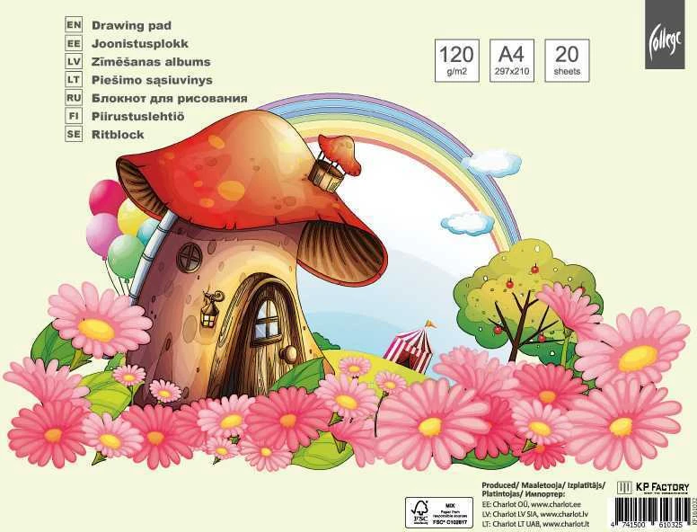 Piešimo sąsiuvinis College A4 20 lapų 120g