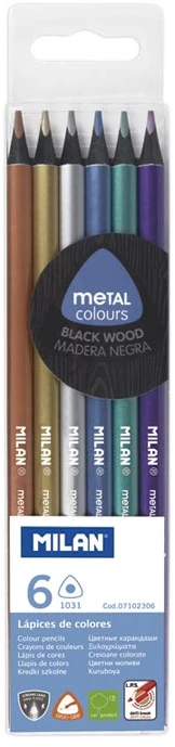 Pieštukai 6sp metalizuoti 07102306 MILAN/24