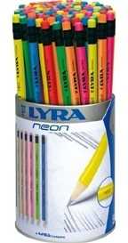 Pieštukas Lyra NEON, HB, su trintuku, padrožtas