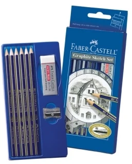 Pieštukų rinkinys Faber-Castell Goldfaber 1221, be trintuko, padrožti, 6vnt.