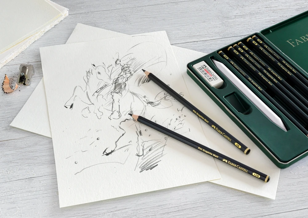 Pieštukų rinkinys Faber-Castell Pitt Graphite Matt, 11 dalių