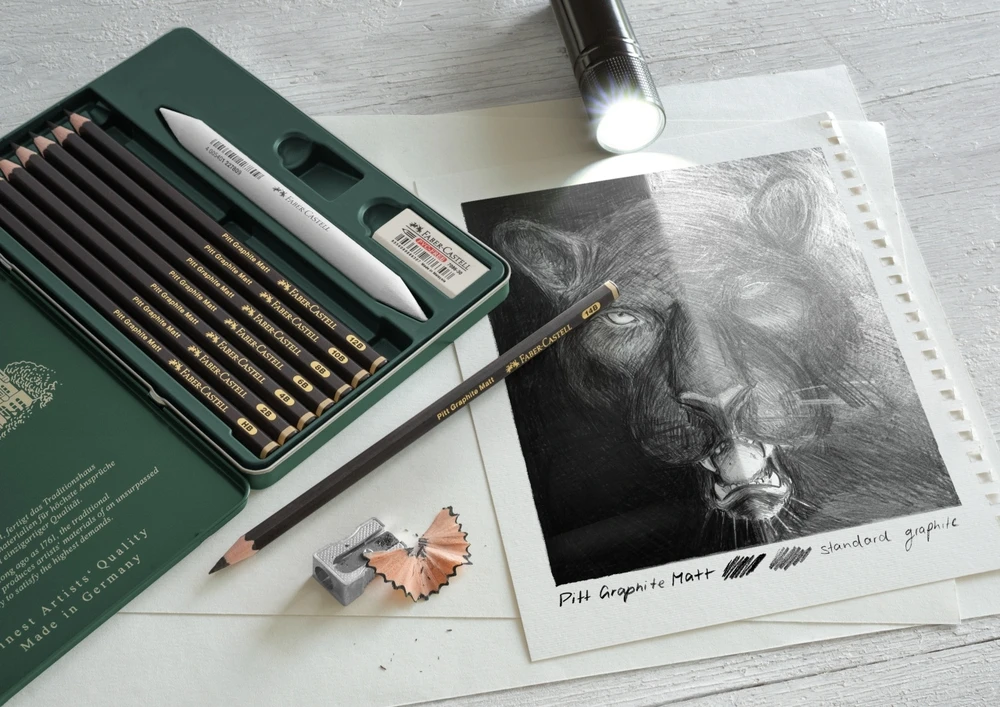Pieštukų rinkinys Faber-Castell Pitt Graphite Matt, 11 dalių