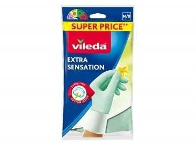 Pirštinės guminės Vileda, M dydžio