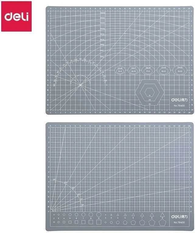 Pjaustymo pagrindas DELI 78400, A4, 3mm, PVC, žalios spalvos