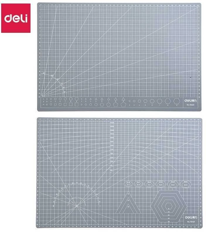 Pjaustymo pagrindas DELI 78401, A3, 3mm, PVC, žalios spalvos