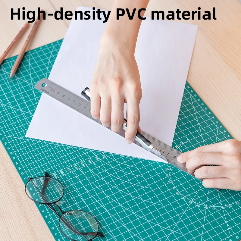 Pjaustymo pagrindas DELI 78401, A3, 3mm, PVC, žalios spalvos