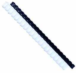**Plastikinės įrišimo spiralės, 25mm, Forpus, 50vnt, baltos spalvos