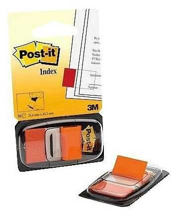 3M Lipnūs žymekliai POST-IT, 25,4 x 43,2 mm, 50 lapelių, oranžinė