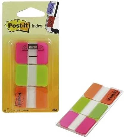3M Lipnūs žymekliai Post-it, 25,4 x 38 mm, 3 spalvos