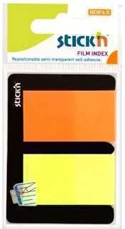 Stickxb4N Plastikiniai žymekliai Stick´N 21039, 45x25mm, 2 ryškios spalvos po 25vnt.